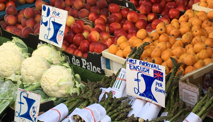 fruit and veg market stall