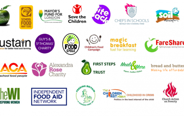 End Child Food Poverty logos