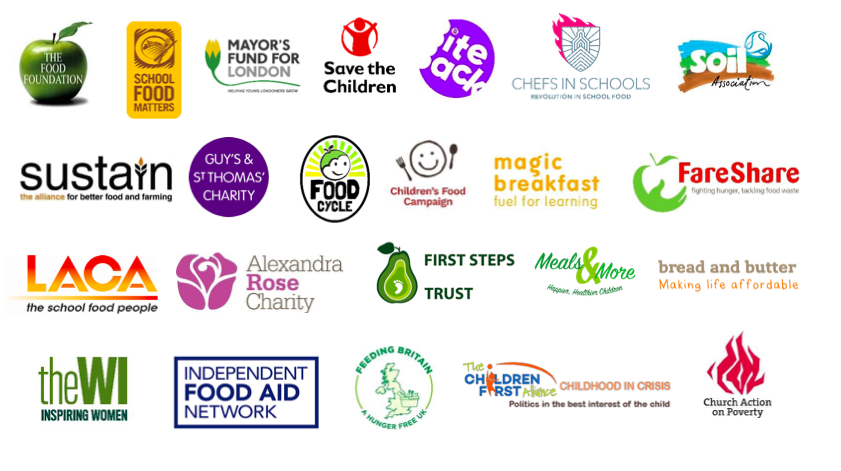 End Child Food Poverty logos