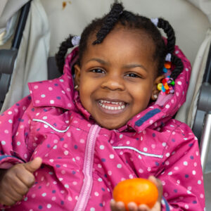 Child with fruit
